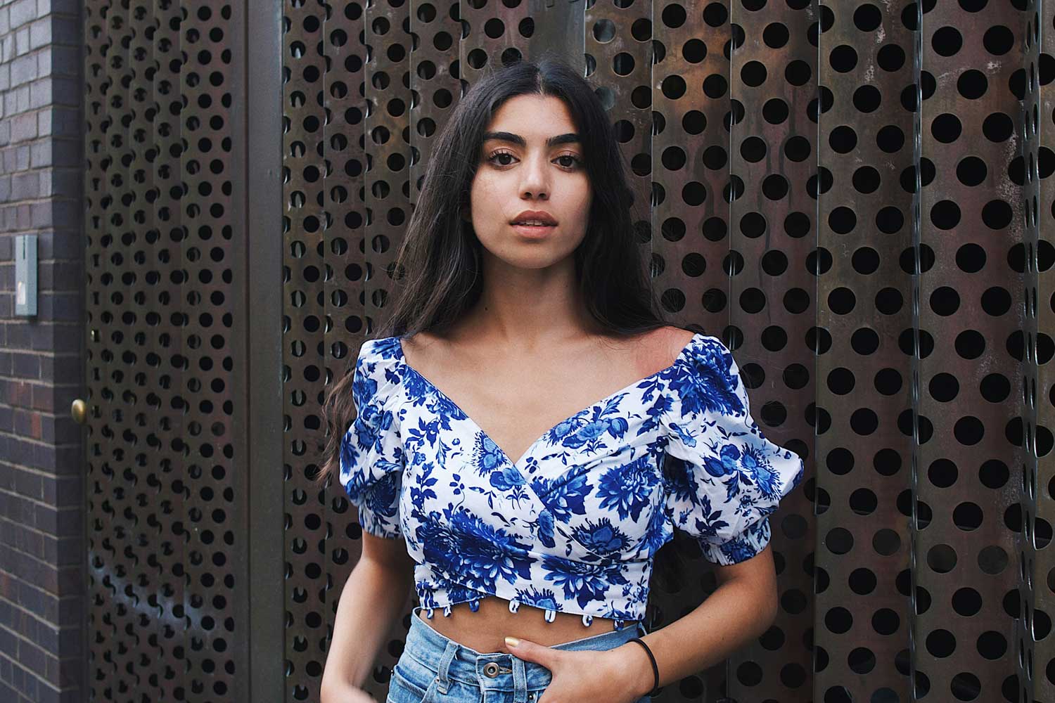 influencer posing for photo